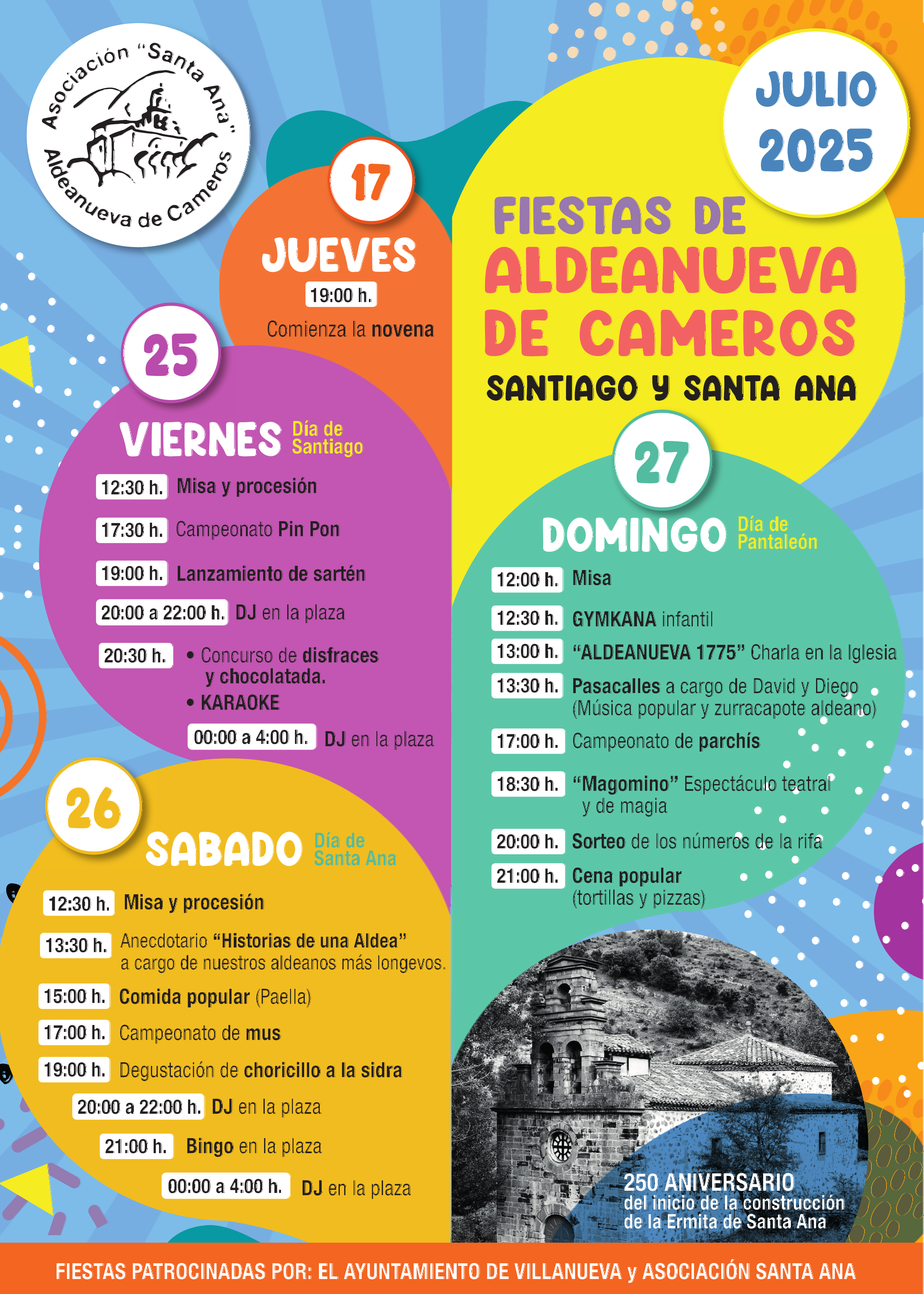 Cartel Fiestas de Aldeanueva de Cameros 2025